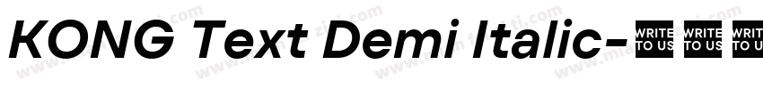 KONG Text Demi Italic字体转换